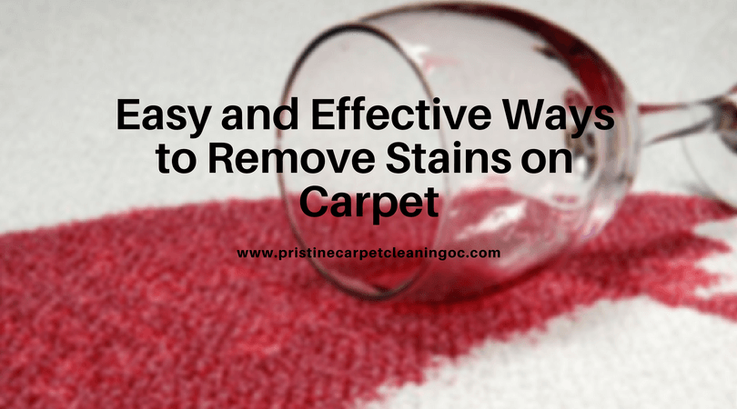 Ways of carpet stain removal